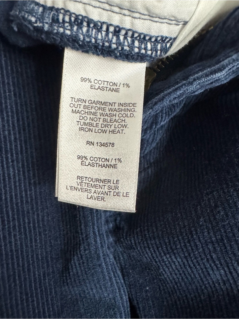 Vineyard Vines Men's Corduroy Navy Straight Jeans - Picture 10 of 10